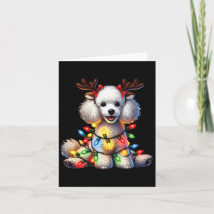 Tierfreunde Xmas Poodle Dog Rentier Christm Karte
