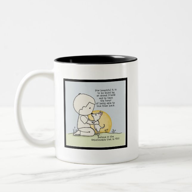 Tierfreunde Zweifarbige Tasse (Links)