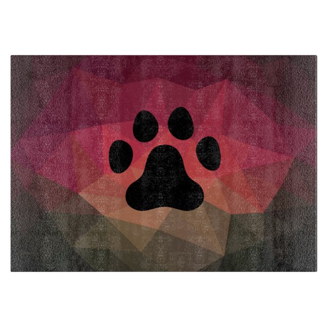 Tierfreundliches Design, Hund/Katze Pfote, Haustie Schneidebrett (Vorderseite)