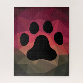 Tierfußabdruck, Katzen-/Hundepuppe Puzzle