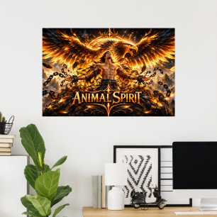 Tiergeist-Fantasie-Adler-Plakat Poster