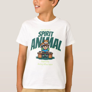 Tiergeist Katze Niedlich Lustige Kunst T-Shirt