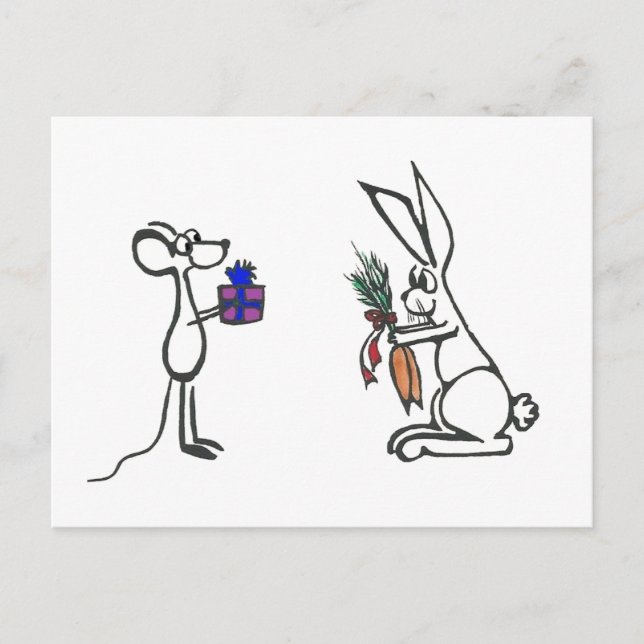 Tiergeschenk-Austausch Blank-Postkarte Postkarte (Vorderseite)