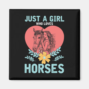 Tiergeschenk Reiten Magnet