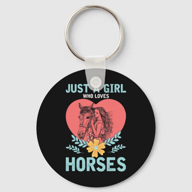 Tiergeschenk Reiten Schlüsselanhänger (Vorderseite)