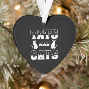 Tiergeschenk von Katzen und Katzen Tattoo-Künstler Ornament