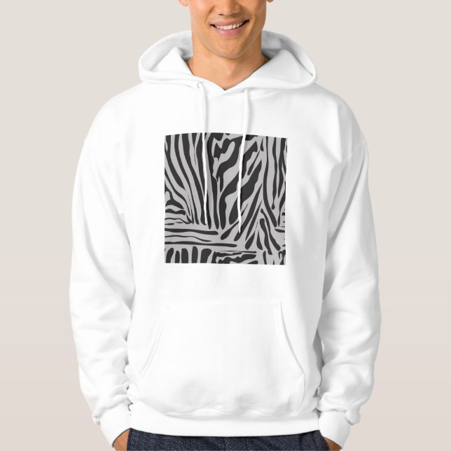Tiergeschenk, Zebra Skin Print, Safari Animal Hoodie (Vorderseite)