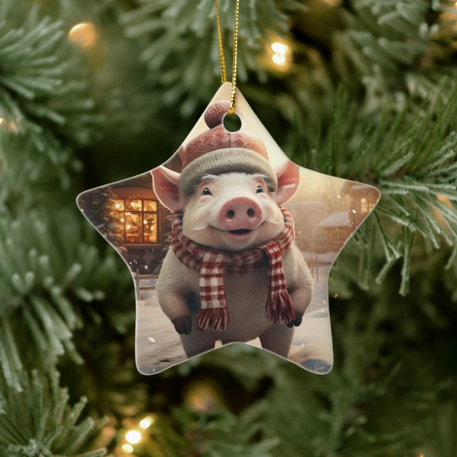 Tiergeschenke, Farm-Lover-Geschenk, Niedliches Sch Keramik Ornament (Baum)