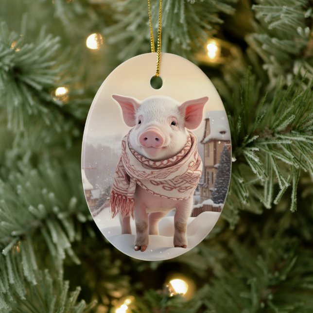 Tiergeschenke, Farm-Lover-Geschenk, Niedliches Sch Keramik Ornament (Baum)