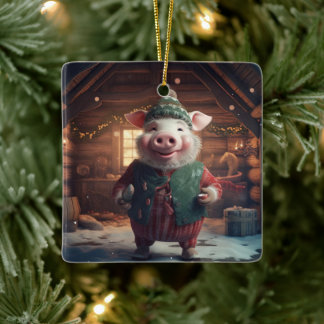 Tiergeschenke, Farm-Lover-Geschenk, Niedliches Sch Keramikornament