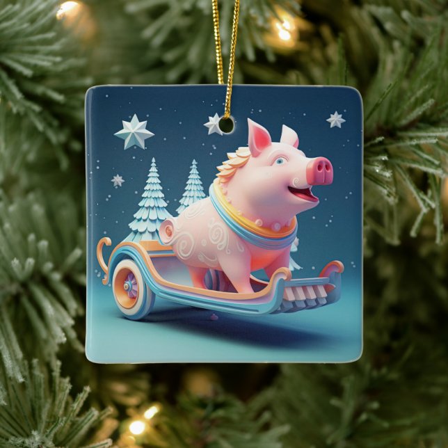 Tiergeschenke, Farm-Lover-Geschenk, Niedliches Sch Keramikornament (Baum)