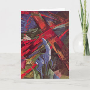 Tiergeschicke von Franz Marc, Vintage Cubism Art Karte