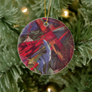 Tiergeschicke von Franz Marc, Vintage Kubismus Kun Keramik Ornament