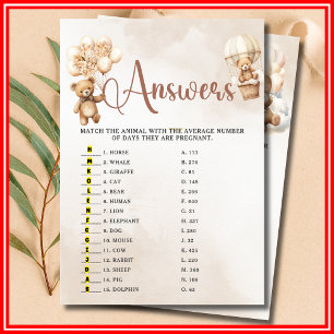 TIERGESTATION Kinderdusche Niedlicher Bär Einladung