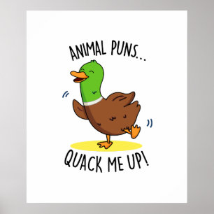Tiergewehre quack Me up Funny Duck PUn Poster