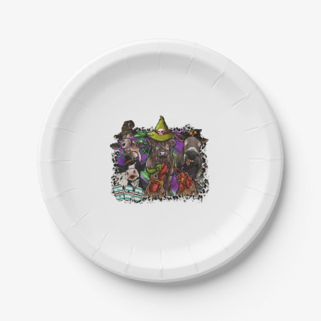 TierHalloween Pappteller (Vorderseite)
