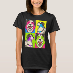 Tierhalter Tierhund Pop Australischer Schäferhund T-Shirt