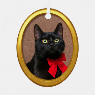 Tierhaltung Modernes, goldenes, individuelles Foto Ornament Aus Metall