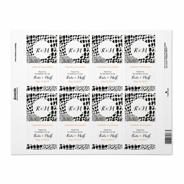 Tierhaut in Schwarz und Weiß (Vorne)