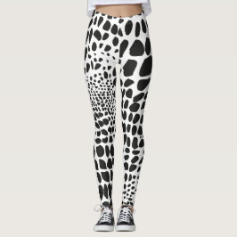 Tierhaut in Schwarz und Weiß Leggings
