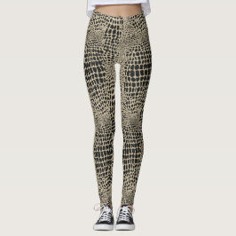 Tierhaut in Schwarz und Weiß Leggings