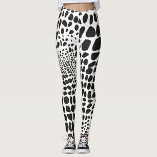 Tierhaut in Schwarz & Weiß Leggings