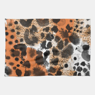 Tierhaut: kreatives Leopardenmuster. Geschirrtuch