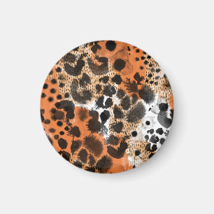 Tierhaut: kreatives Leopardenmuster. Magnet