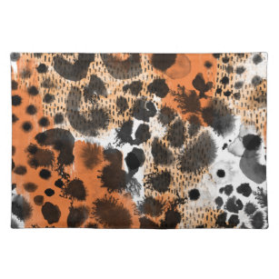 Tierhaut: kreatives Leopardenmuster. Stofftischset