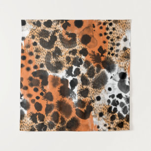 Tierhaut: kreatives Leopardenmuster. Wandteppich
