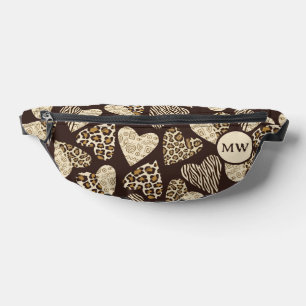 Tierhaut mit Herz Bauchtasche