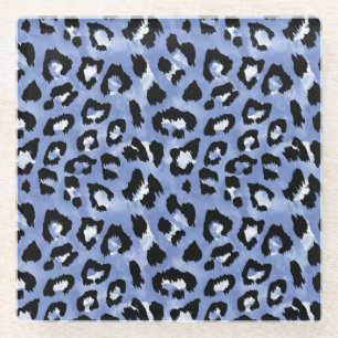 Tierhaut: Wasserfarben-Leopard Glasuntersetzer