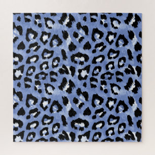 Tierhaut: Wasserfarben-Leopard Puzzle