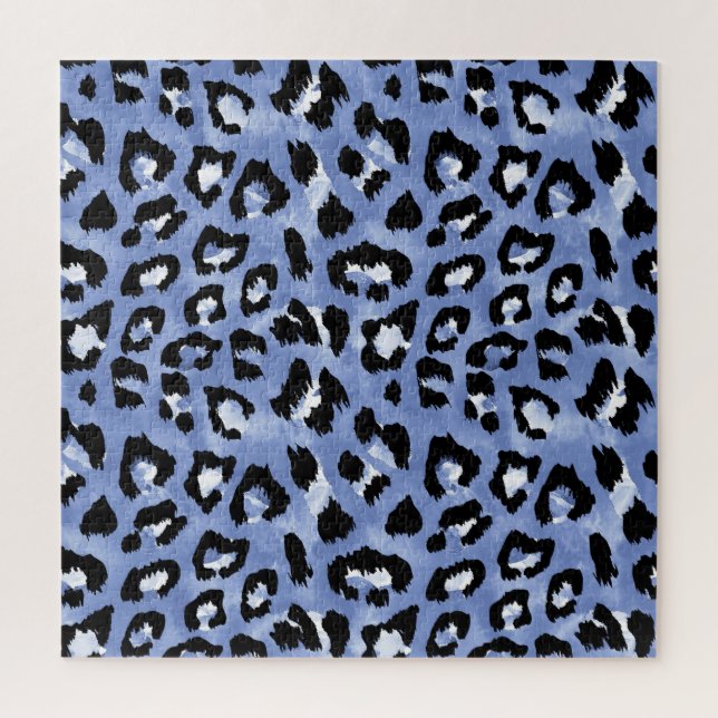 Tierhaut: Wasserfarben-Leopard Puzzle (Vertikal)