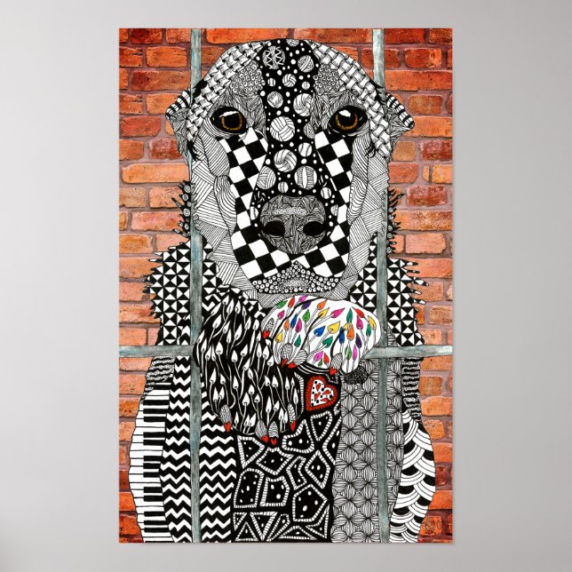 Tierheim-Hundeadoption-Leinwand Poster (Vorne)