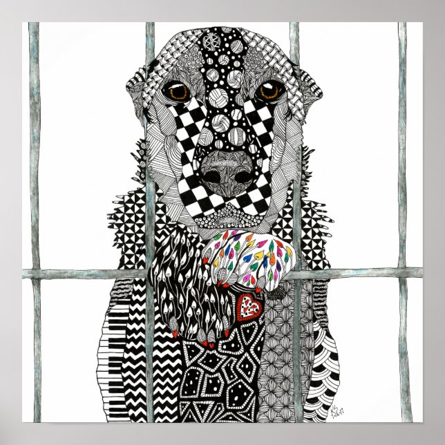 Tierheim-Hundeposter 24"x 24" Poster (Vorne)