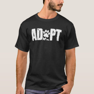 Tierheim Katze Hund Pfote Retten Katze Hund Liebha T-Shirt