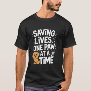 Tierheim Retten Sie Tierdesign Tier Hund und Katze T-Shirt