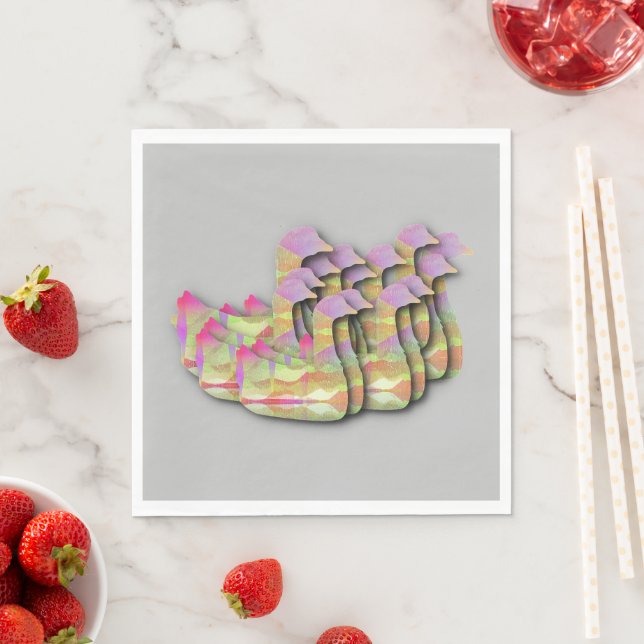 Tierherden in der Flock Serviette (Beispiel)