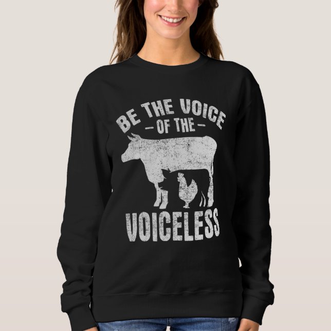 Tierhühner Schweinekuh Vegan Vegetarier Sweatshirt (Vorderseite)