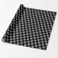 Tierhundekatzen-Tatzen-Druck-Muster-Schwarzes u.