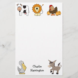 Tierillustrations-Namekinder stationär Briefpapier