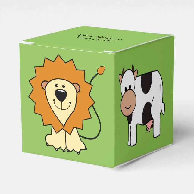 Tierische Abbildungen Sondertexte Kinderfavorisier Geschenkschachtel (Vorderseite)