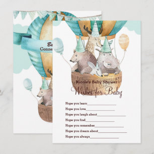 Tierische Adventswünsche für Baby Shower Spiel Einladung