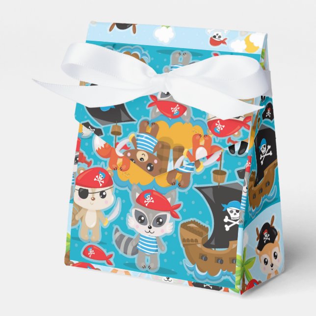Tierische Crew Party Pirate Favor Box Geschenkschachtel (Vorderseite)
