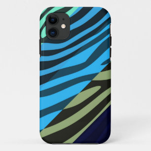 Tierische Druckhaut Zebra Retro farbiges Muster 6 iPhone 11 Hülle
