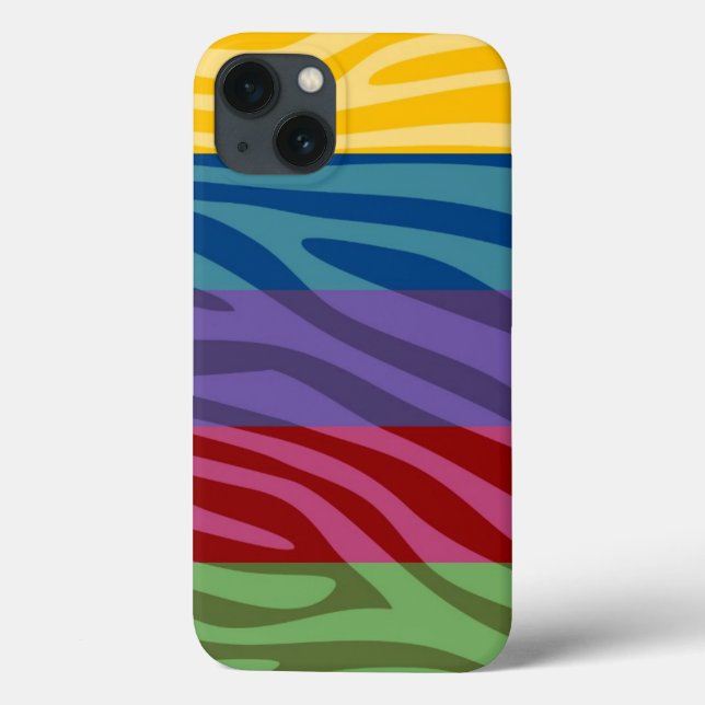 Tierische Druckhaut Zebra Retro farbiges Muster Case-Mate iPhone Hülle (Rückseite)