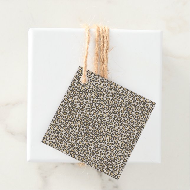 Tierische Druckleopard Chic Neutrals Fun Geschenkanhänger (Beispiel)
