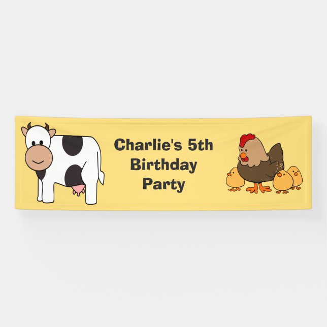 Tierische Illustrationen, Banner für Textkinder (Horizontal)