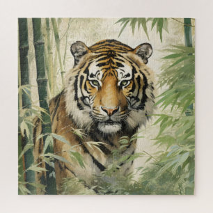 Tierische Natur Tiger Bambus Puzzle